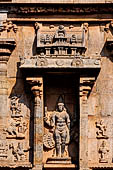 The great Chola temples of Tamil Nadu - The Brihadishwara Temple of Thanjavur. Decorations of the Subrahmanya Shrine in the northwest corner of the temple courtyard. 